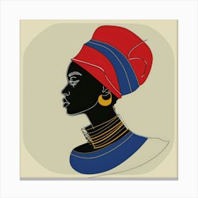 African Woman With Turban 11 Canvas Print