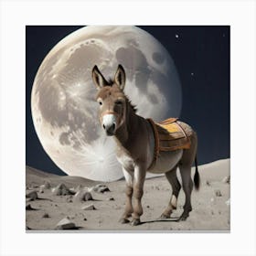 1000014482 donkey on the moon Canvas Print