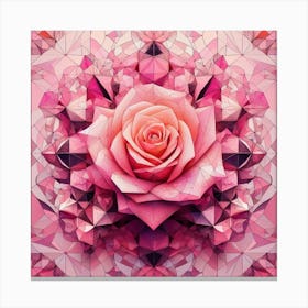 Geometric Rose Canvas Print