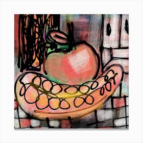 Apple And Banana Canvas Print