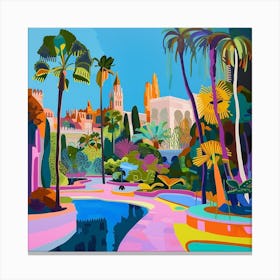 Abstract Park Collection Parc De La Ciutadella Barcelona 1 Canvas Print