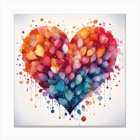 Watercolor Heart Canvas Print