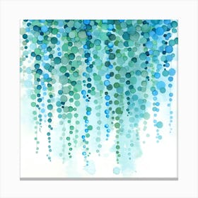 Blue And Green Watercolor Painting Canvas Print