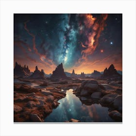 Galaxy Landscape 1 Canvas Print