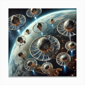 Orbital Defense Platform Location Converted Canvas Print