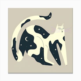 Cat In The Moonlight 3 Canvas Print