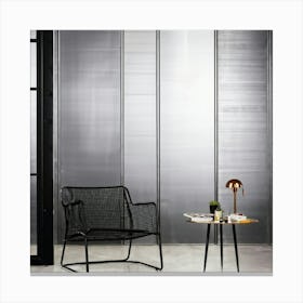 A Sleek Wallpaper Illustration Of An Industrial Metal Banner Delightfully Adorned With Polished Chr (6) Canvas Print