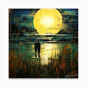 Love In The Moonlight - Love In Bloom Canvas Print