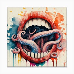 Octopus Hands and Mouth Canvas Print