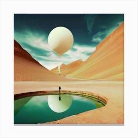 Balloon In The Desert Canvas Print