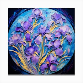 Purple Irises 9 Canvas Print