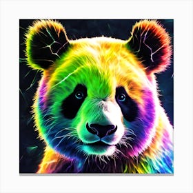Rainbow Panda Canvas Print