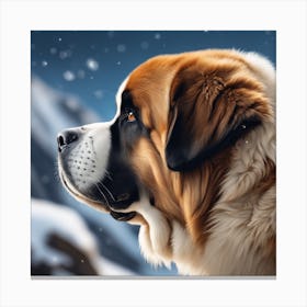 St Bernard Dog 84 Canvas Print