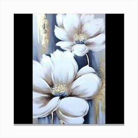 White Flowers 1 Canvas Print