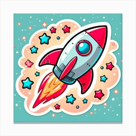 Rocket Sticker 2 Canvas Print