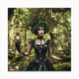Steampunk Marionette Wicked Fairy Lamps  Canvas Print