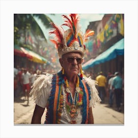 Man In A Colorful Costume 1 Canvas Print