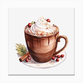 Hot Chocolate With Whipped Cream 19 Canvas Print