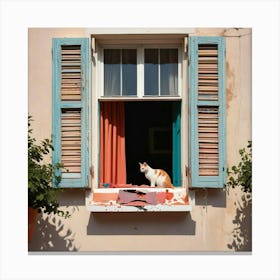 Cat In The Window 1 Canvas Print