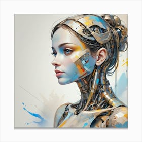 Robot Girl Art Print Canvas Print