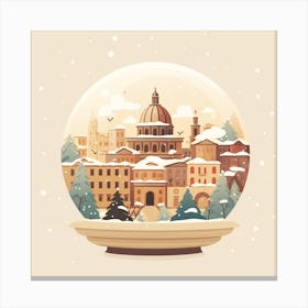 Rome Italy Snowglobe Canvas Print