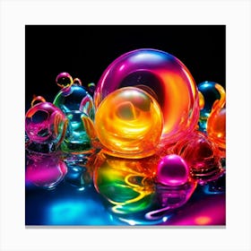 Colorful Bubbles 5 Canvas Print