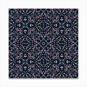 Abstract geometric pattern in low poly pixel art style 2 Canvas Print