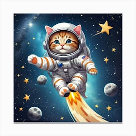 Cat In Space Canvas Print