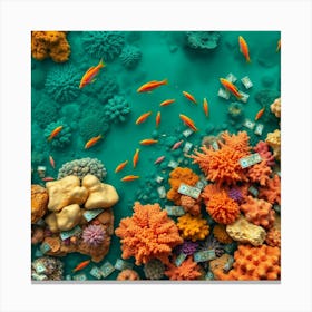 Coral Reef With Money Canvas Print