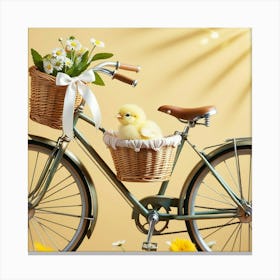 Leonardo Phoenix 09 A Vintageinspired Bicycle With A Wicker Ba 0 Canvas Print