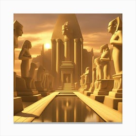 Egyptian Temple 3 Canvas Print