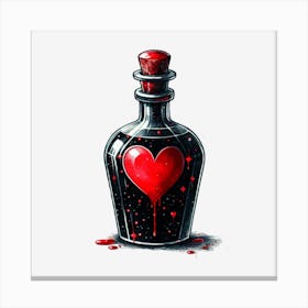 Heart In A Bottle Canvas Print