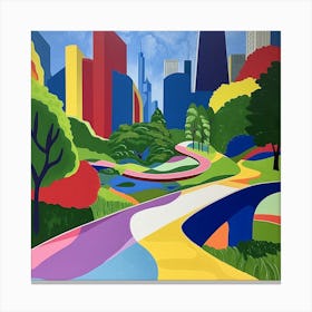 Abstract Park Collection Millennium Park Chicago 3 Canvas Print