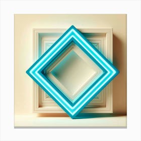 Abstract Neon Frame Canvas Print