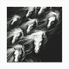 Horses In The Wind Canvas Print