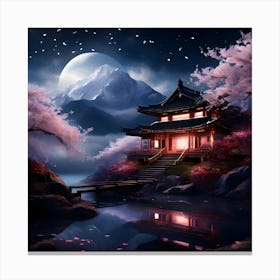 Asian Landscape Wallpaper Canvas Print