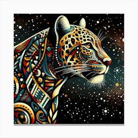 Tribal African Art Leopard 2 Canvas Print