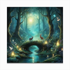 Fairy Forest paintings art print 1 Canvas Print