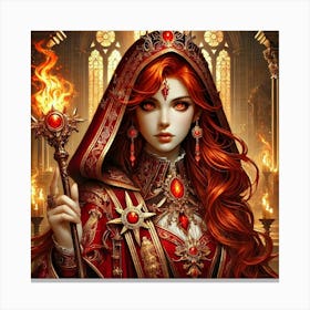 Seraphine Emberveil 2 Canvas Print