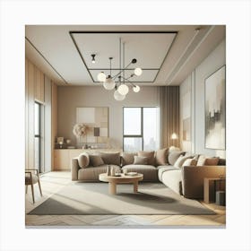 Modern Living Room 46 Canvas Print