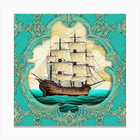 Ship In The Sea 9 Canvas Print