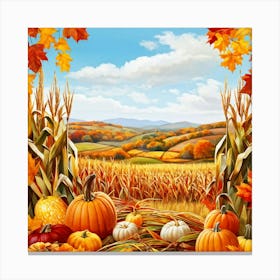 Bright Autumn Palette Incorporating Traditional Holiday Elements Styled In A Modern Art And Design (6) Canvas Print