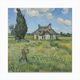 A Wheatfield With Cypresses Vincent Van Gogh Canvas Print