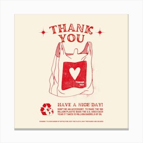 Thank You Square Canvas Print