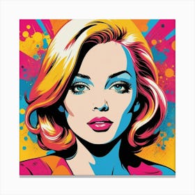 Pop Portrait Of A Woman Canvas Print