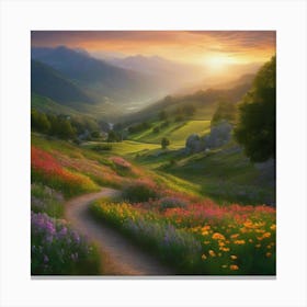 Sunset In the Valley 2 Canvas Print