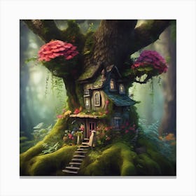 House in the Tree Canvas Print