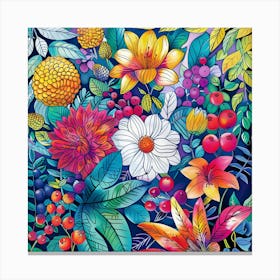 Colorful Flowers 7 Canvas Print