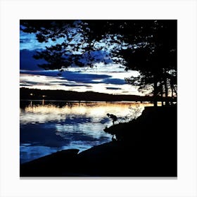 Sunset At The Lake 1 Canvas Print