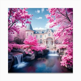 Pink Cherry Blossoms 3 Canvas Print